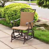 Valencia Outdoor Wicker Single Glider Chair