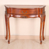 Carved Wood One Drawer Console Table