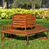 Acacia Patio Wood Tree Bench