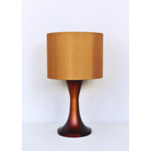 Twister Table Lamp in Rust Fade with Gold Shade