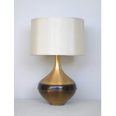 Kiss Table Lamp in Rust Horizon with Pebble Shade