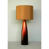 Val Table Lamp in Rust Fade with Gold Shade