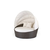 Moon Wicker Round Daybed with Cushion