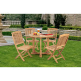 Teak 5 Pc Dining Set