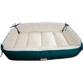 Reversible Dog Bed in Laurel Green and Ivory