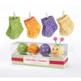 "Caterpillar Crawlers" Baby Socks Gift Set