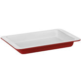 Ecocook Ceramic Coated Rectangular Baking Dish in Red/White