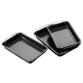 Non Stick Roasting Trays with Racks (Set of 3)