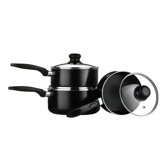 3 Piece Saucepan Set with Glass Lid