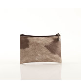 Cowhide Zip with Brown Spots