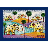 Don Sawyer Roaming Elephants Kids Rug