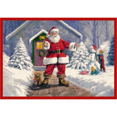 RJ McDonald Welcome Santa Novelty Rug