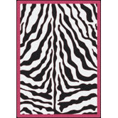 Black & White Zebra Glam Pink Passion Rug