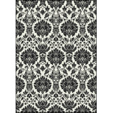 Black & White Manor Uptown Black Rug