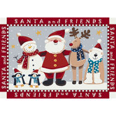 Winter Santa and Friends Christmas Novelty Rug
