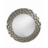 Cartier Wall Mirror in Bright Silver Leaf