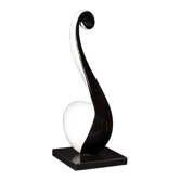 Black and White Lacquered Swan Sculpture