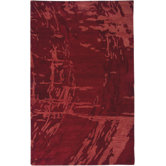 Highland Red Abstract Rug