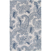 Floral Ivory/Blue Rug