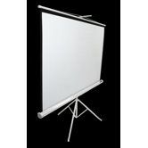 MaxWhite Tripod Series Tripod / Portable Pull Up Projector Screen - 119" Diagonal in White Case