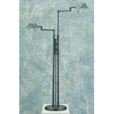 Pharma Twin Arm  Floor Lamp in Black