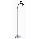Henrick  Gooseneck Floor Lamp in Steel and Black
