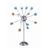 Star Struck Fourteen Light Accent Lamp in Chrome with Multi Colored Star Shades