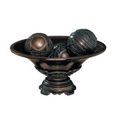 Sebastian Bowl and Spheres Set in Dark Bronze