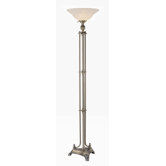 Torch Lamp in Antique Brass