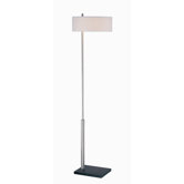 Floor Lamp in Polished Steel/Black