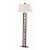 Pharell  Floor Lamp in Chrome / Dark Walnut