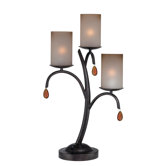 Ainsley Three Light Table Lamp in Dark Bronze