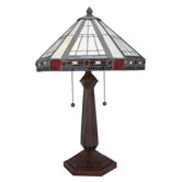 Fitzwilliam Two Light Table Lamp in Dark Bronze