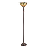 Kyleigh One Light Torchiere Lamp in Dark Bronze