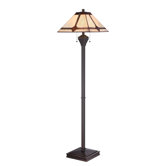 Karysa Two Light Floor Lamp in Dark Bronze
