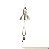 Swing Arm  Reading Lamp with Clamp in Polished Steel