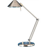 Space Traveler  Desk Lamp in Polished Steel