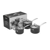 Toughened Nonstick Three Piece Saucepan Set