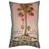 Botanica 13" x 20" Linen Pillow with Carica Papaya Print