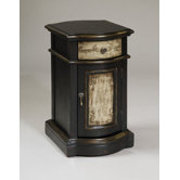 Artistic Expression Hand Painted Blond Panels Accent Chest