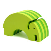 Tumbling Elephant in Lime Green