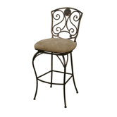 Canterbury Stool in Pepper with Basil Cloth