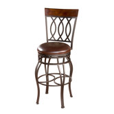 Bella Stool in Pepper with Bourbon Leather
