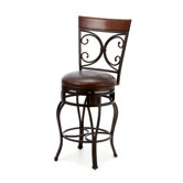 Treviso Stool in Pepper with Bourbon Leather