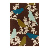 Tufted Pile Chocolate/Aqua Goldfinch Rug