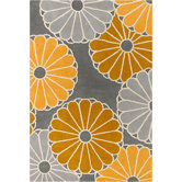 Tufted Pile Dove/Gold Parasols Rug