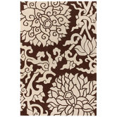 Tufted Pile Chocolate/Cream Blossom Rug
