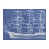 Maritime Throw Blanket in Azure