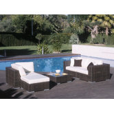 Soho 5 Piece Deep Seating Sectional with Cushions