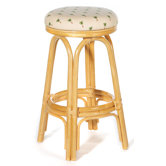 Carmen Indoor Rattan 30" Swivel Bar Stool in Natural Finish